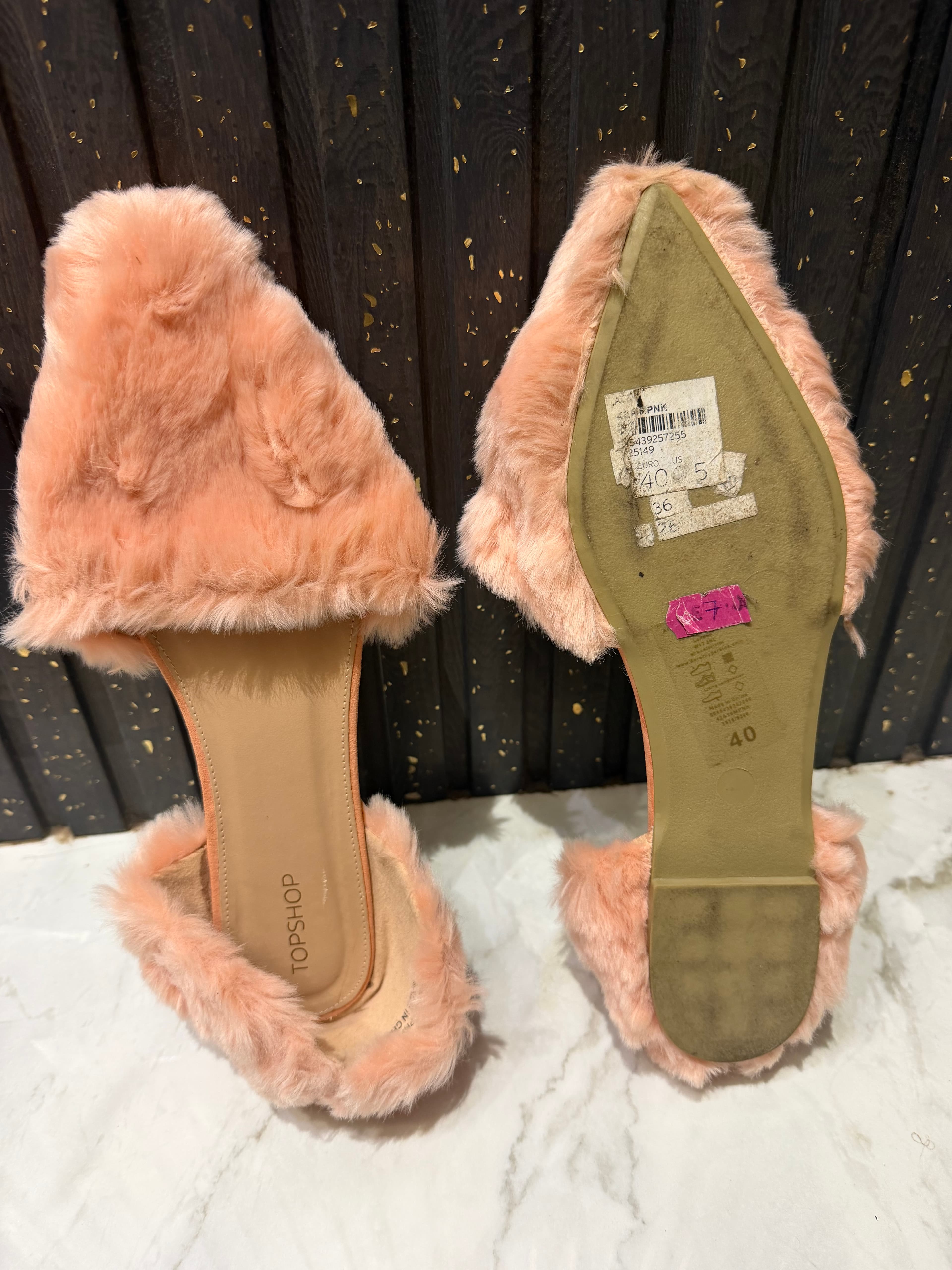 Topshop fur flats  - Image 3